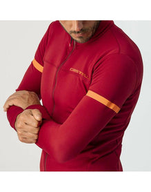 CASTELLI FONDO 2 LS JERSEY FZ PRO RED ORANGE REFLEX