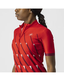 CASTELLI PENDIO JERSEY WOMEN RED/BORDEAUX/WHITE