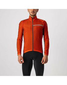 CASTELLI SQUADRA STRETCH JACKET FIERY RED DARK GRAY