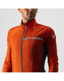 CASTELLI SQUADRA STRETCH JACKET FIERY RED DARK GRAY