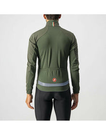 CASTELLI TRANSITION 2 JACKET MILITARY GREEN RED REFLEX