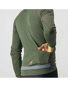 CASTELLI TRANSITION 2 JACKET MILITARY GREEN RED REFLEX