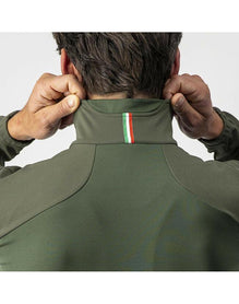 CASTELLI TRANSITION 2 JACKET MILITARY GREEN RED REFLEX