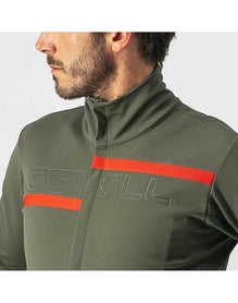 CASTELLI TRANSITION 2 JACKET MILITARY GREEN RED REFLEX
