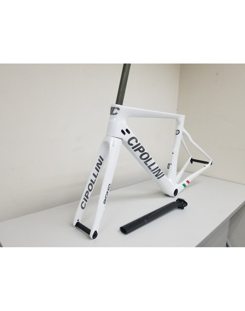 CIPOLLINI BOND2 DISC BRAKES ROAD FRAMESET SHINY TOTAL WHITE PEARL