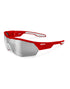 KOO OPEN CUBE Sunglasses Red Smoke Mirror Lenses AsianFit-M