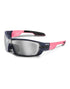 KOO OPEN Sunglasses Pink Navy Blue Matt Silver Mirror Lenses